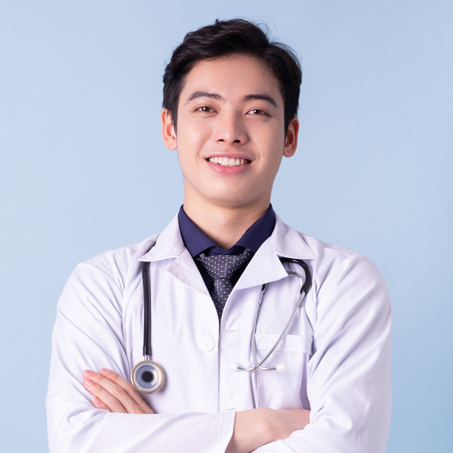 portrait-young-asian-male-doctor-blue-background